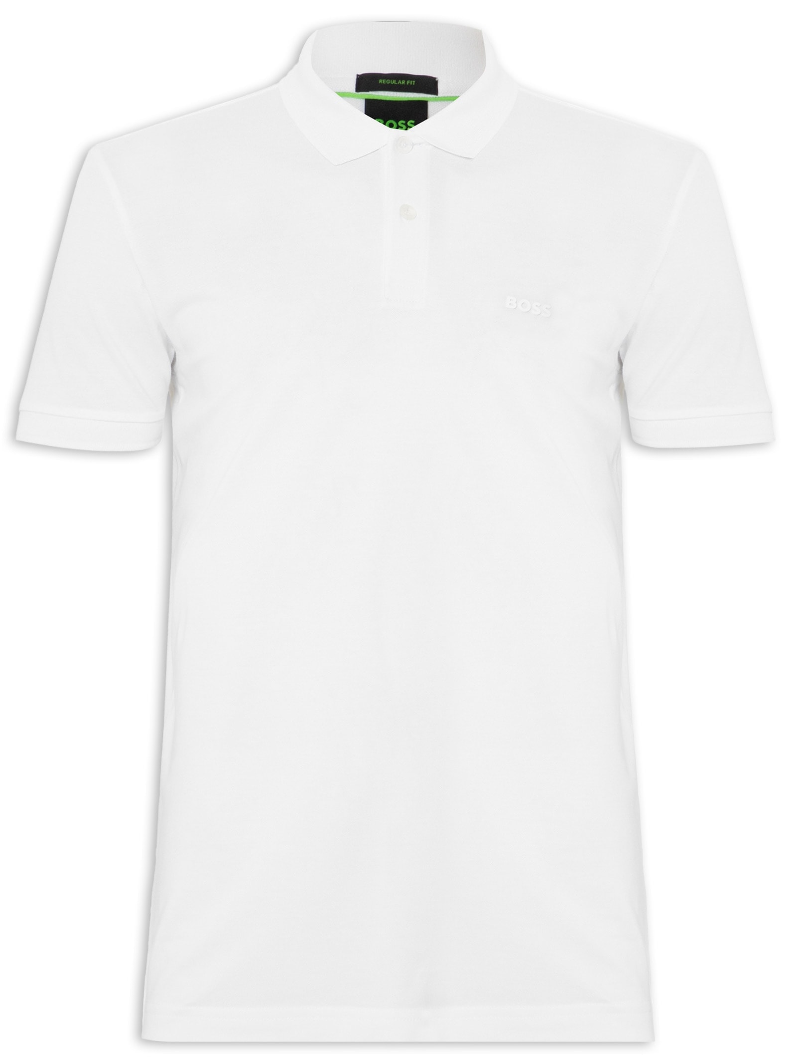 Polo Masculina Manga Curta Pio 1 Regular fit – Branco Boss