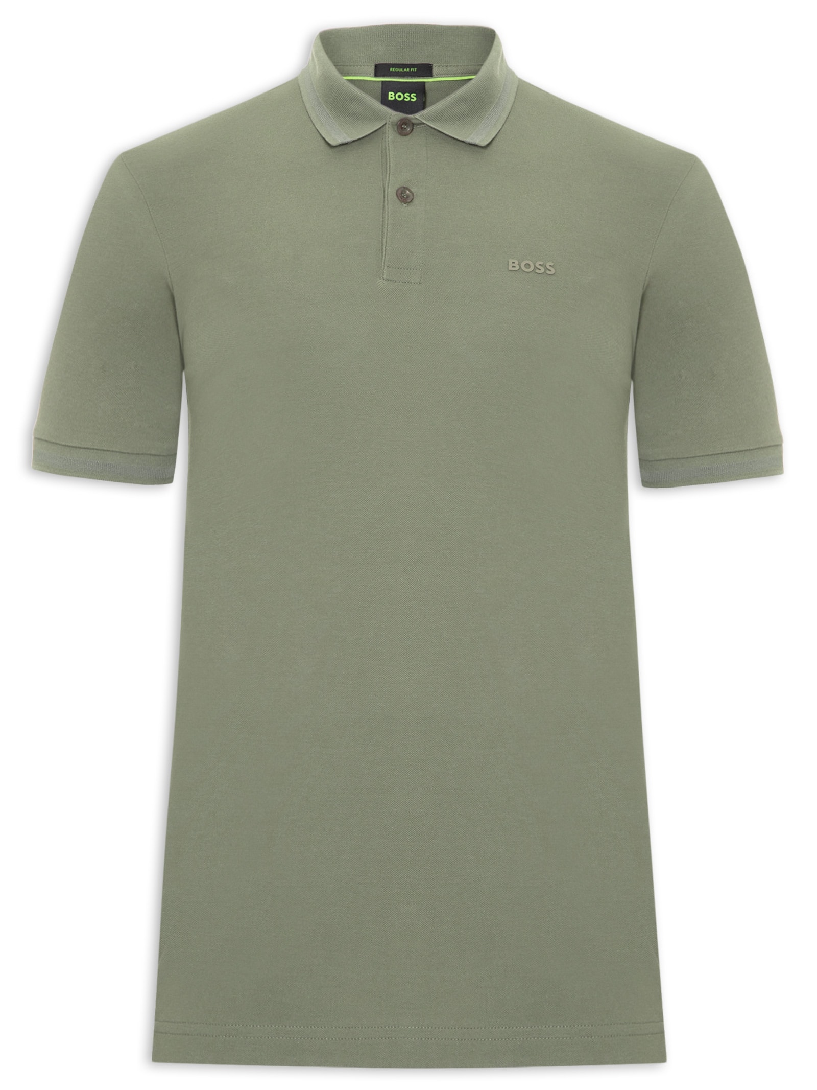 Polo Masculina Manga Curta Pio 1 Regular fit – Verde Boss