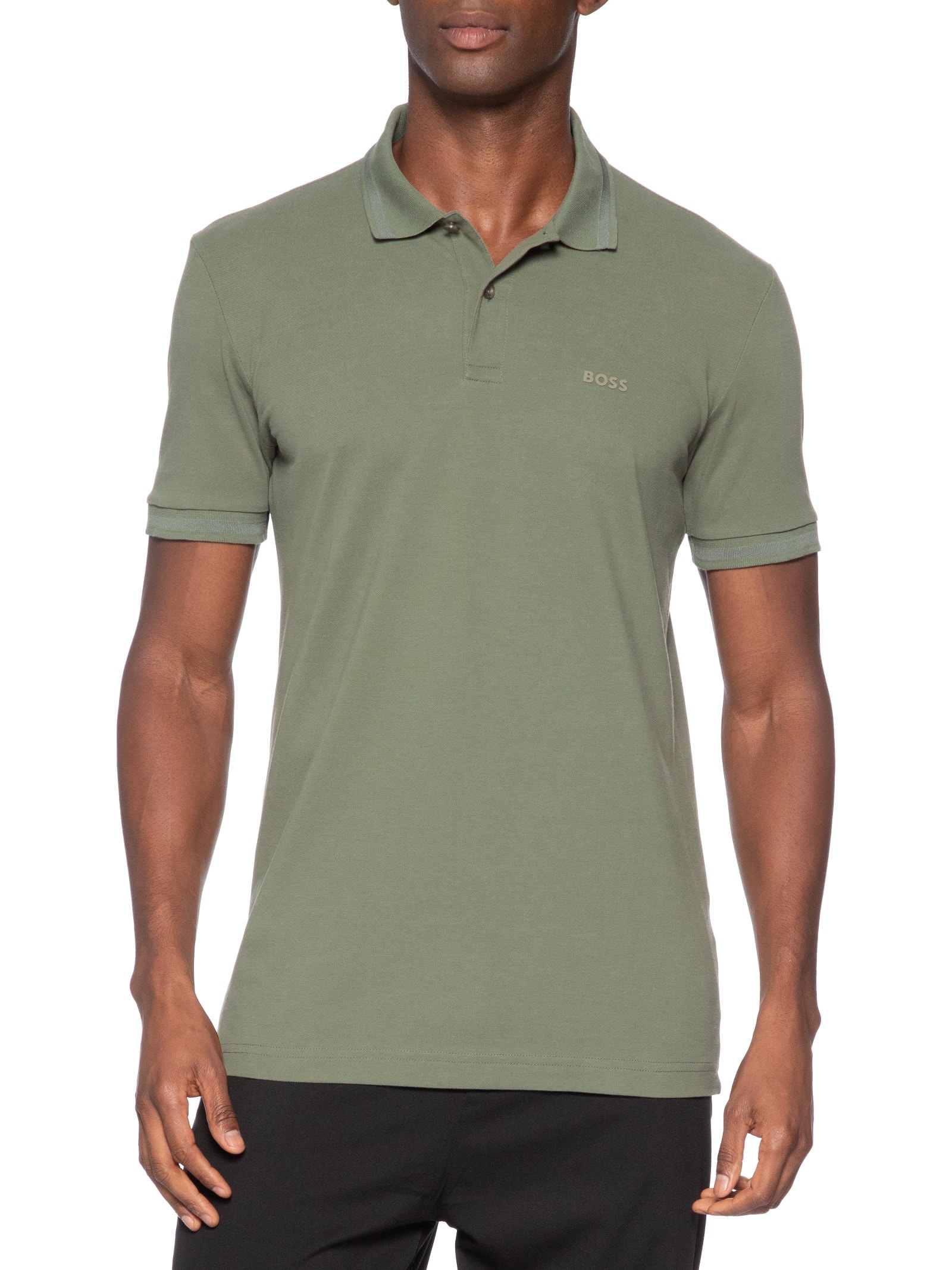 Polo Masculina Manga Curta Pio 1 Regular fit – Verde Boss