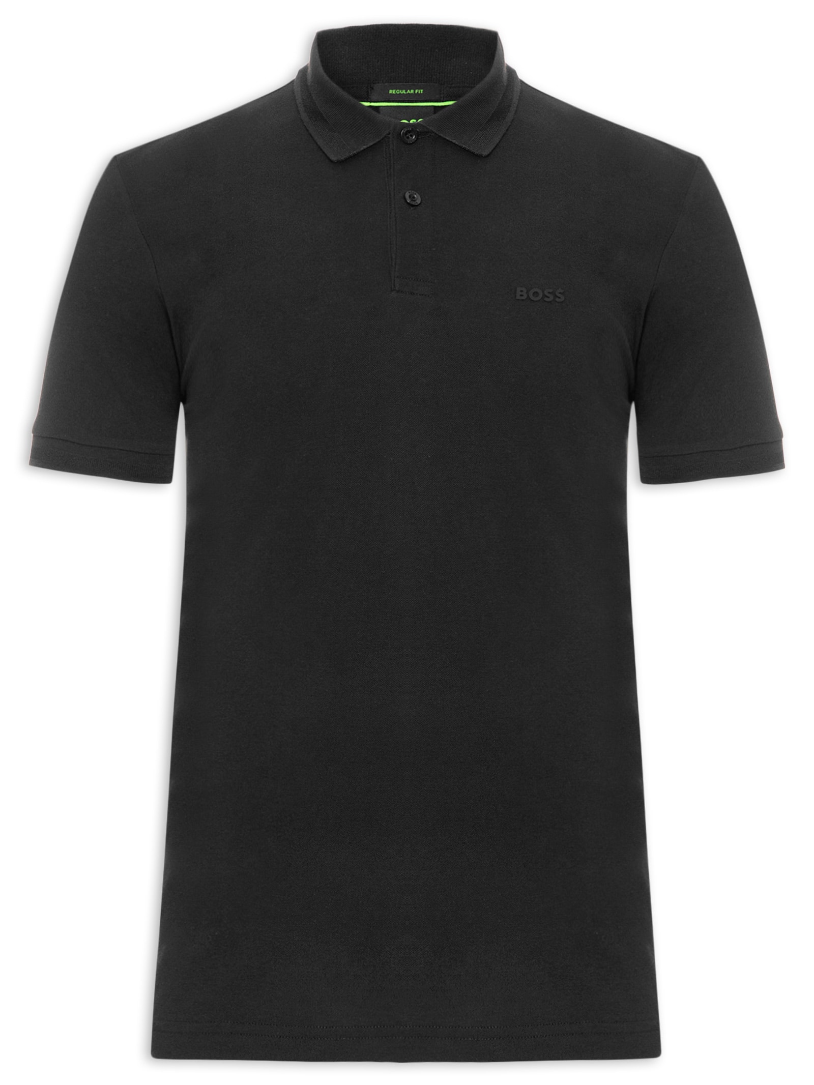 Pólo Masculina Manga Curta Pio 1 – Preto Boss