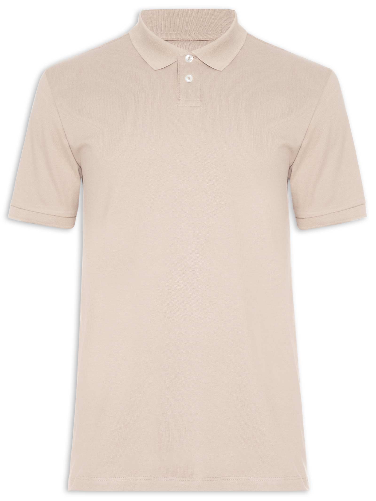 Polo Masculina Manga Curta Piquê De Algodão Stretch Bege Oficina Reserva