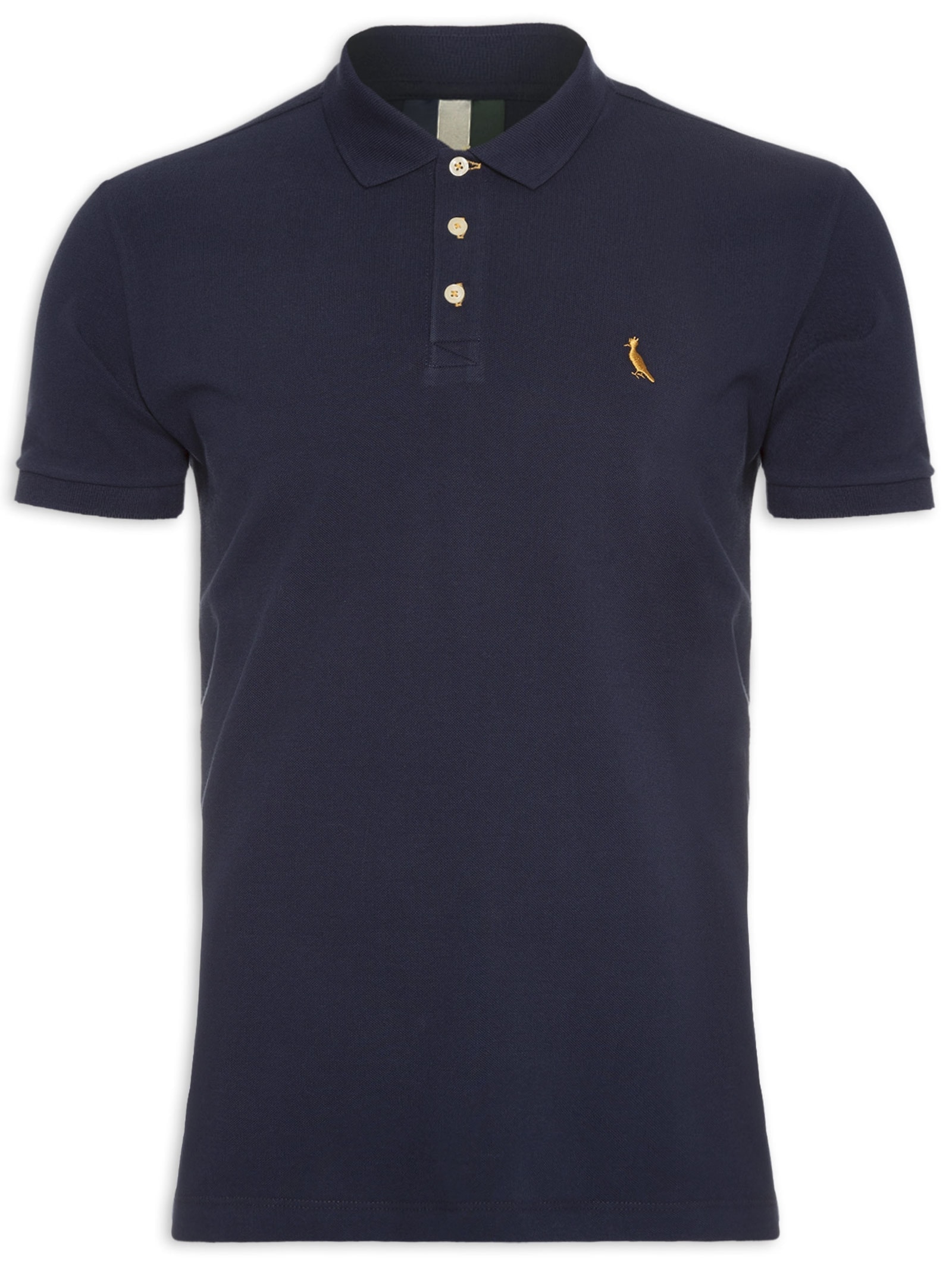 Polo Masculina Manga Curta Piquet Basica Azul Reserva