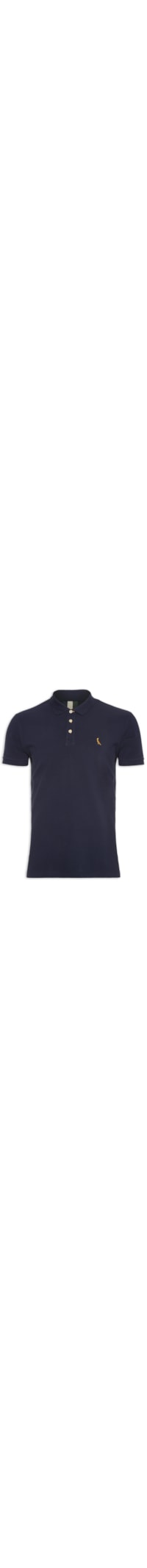 Polo Masculina Manga Curta Piquet Basica - Azul