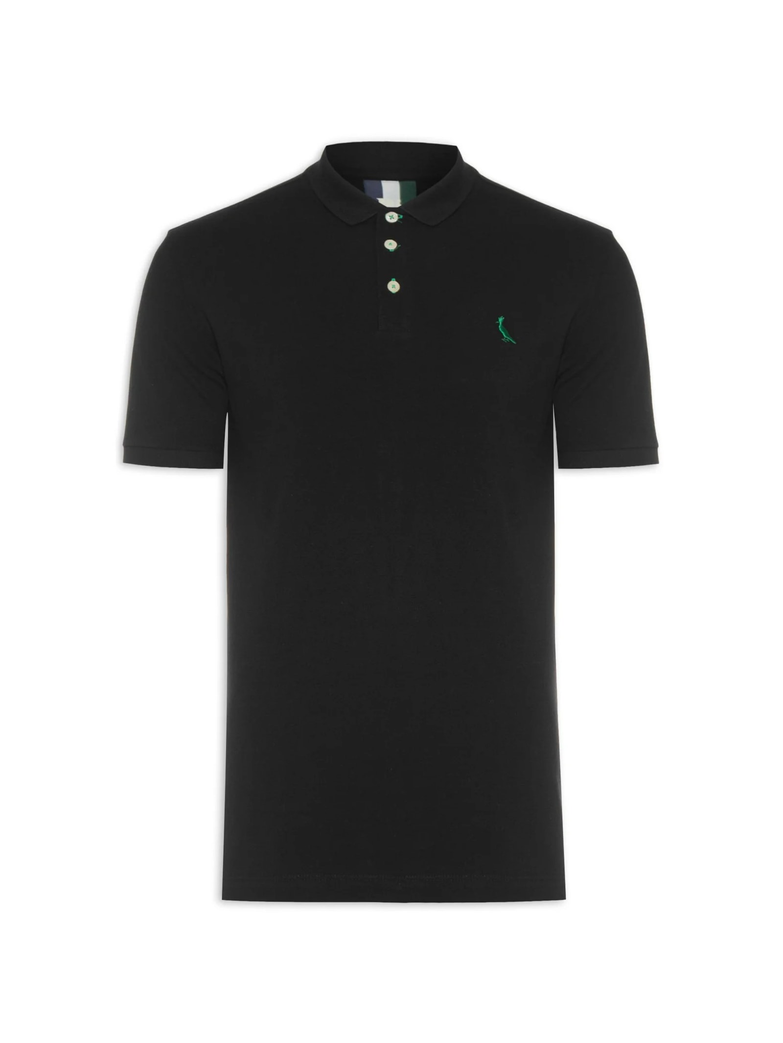 Polo Masculina Manga Curta Piquet Básica  Preto Reserva