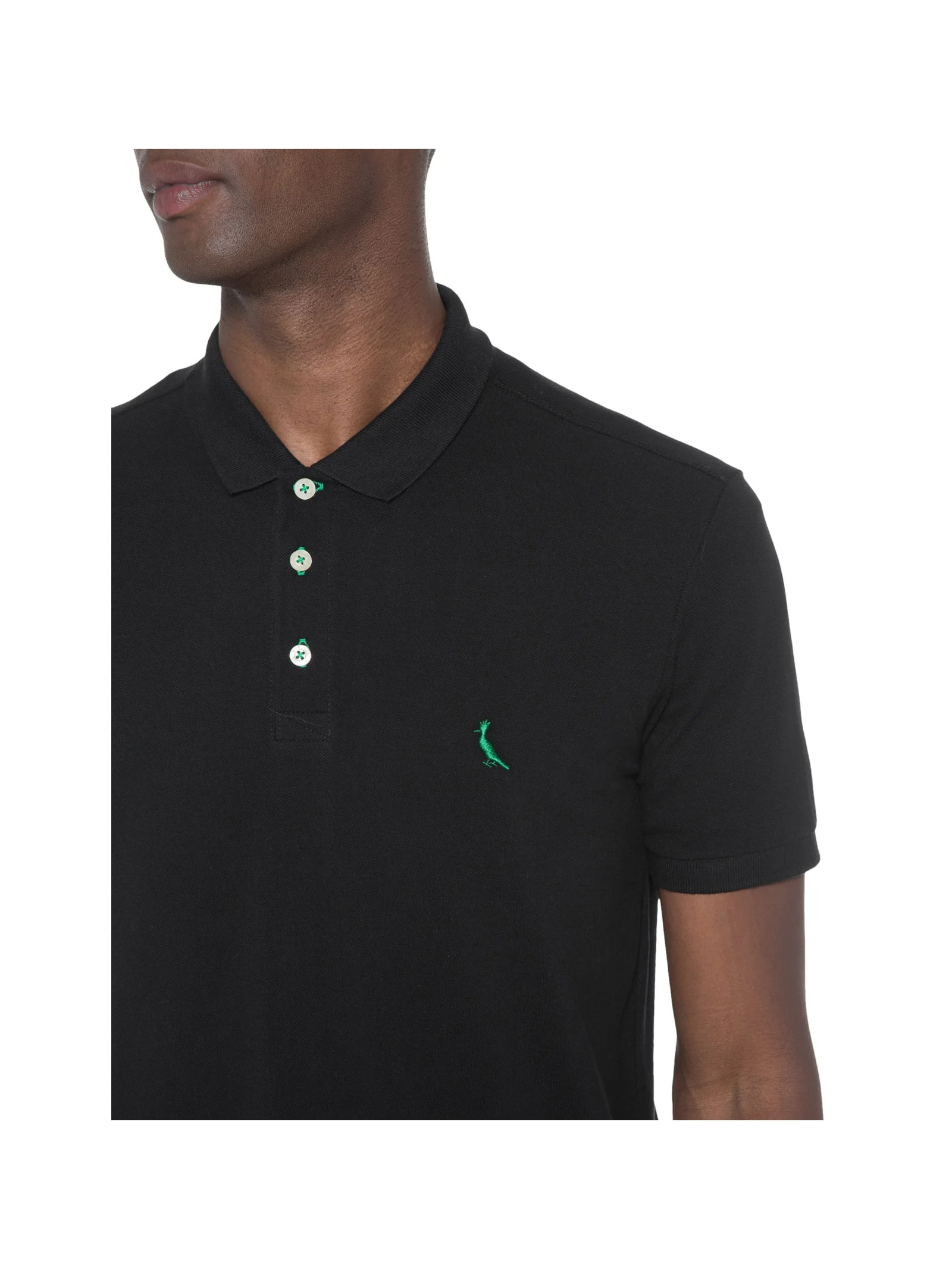 Polo Masculina Manga Curta Piquet Básica  Preto Reserva