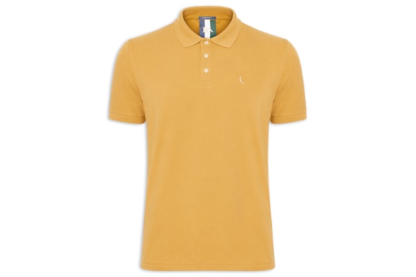 Polo Masculina Manga Curta Piquet Clássica - Amarelo