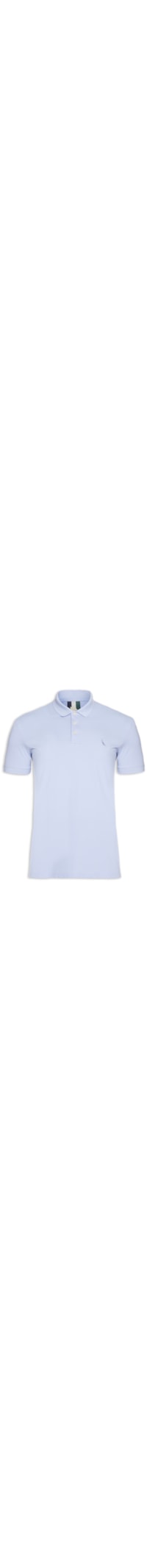 Polo Masculina Manga Curta Piquet Clássica - Azul