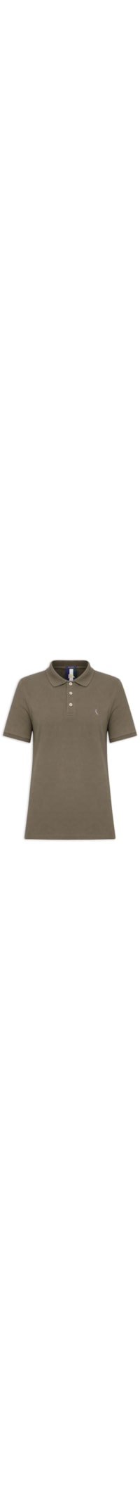 Polo Masculina Manga Curta Piquet Clássica - Marrom