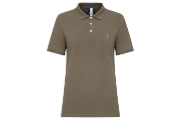 Polo Masculina Manga Curta Piquet Clássica - Marrom