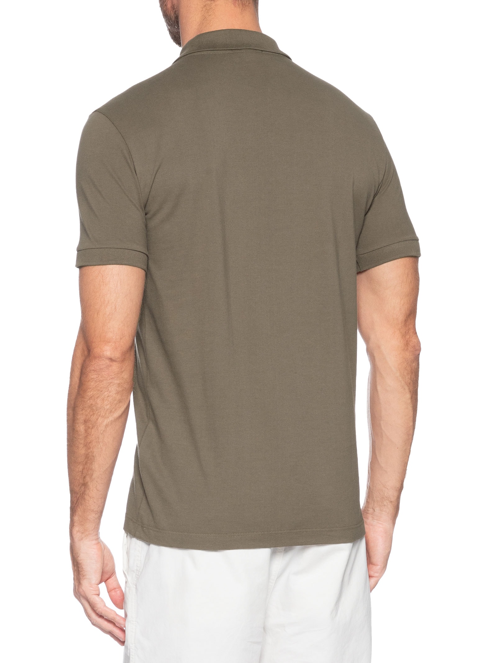 Polo Masculina Manga Curta Piquet Clássica Marrom Reserva