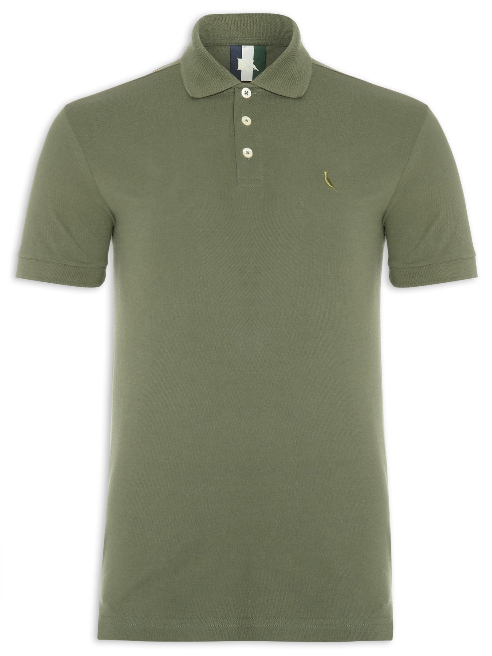 Pólo Masculina Manga Curta Piquet Classica Verde Reserva