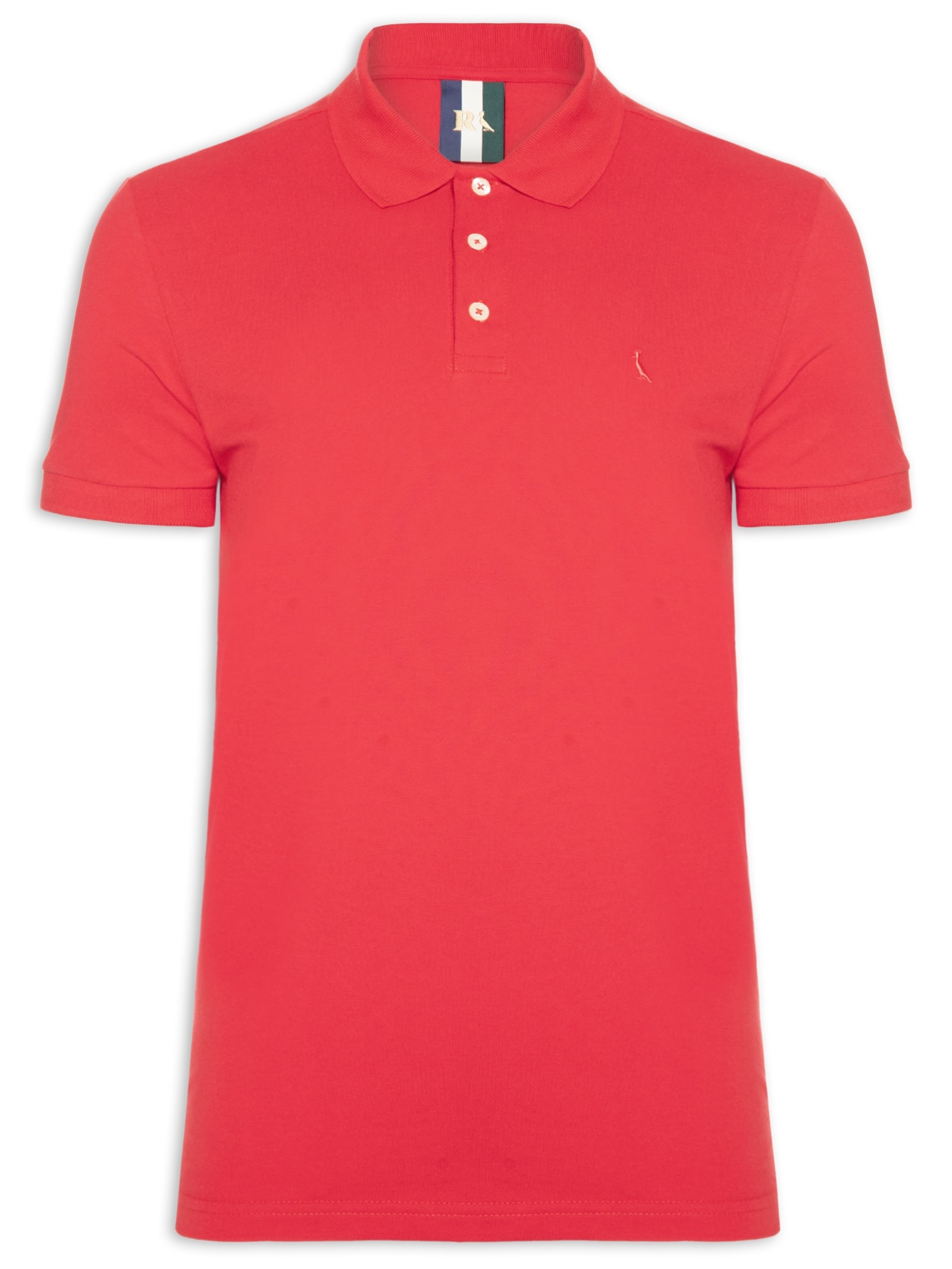 Polo Masculina Manga Curta Piquet Clássica Vermelho Reserva