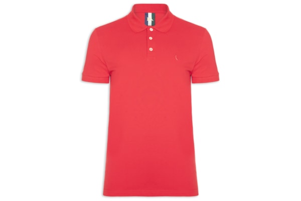 Polo Masculina Manga Curta Piquet Clássica - Vermelho