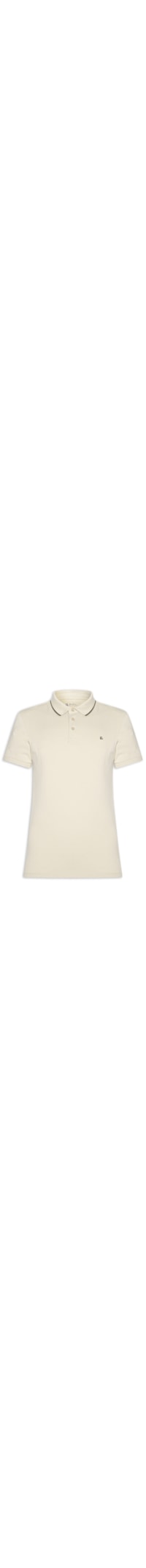 Polo Masculina Manga Curta Piquet Pima Friso - Bege