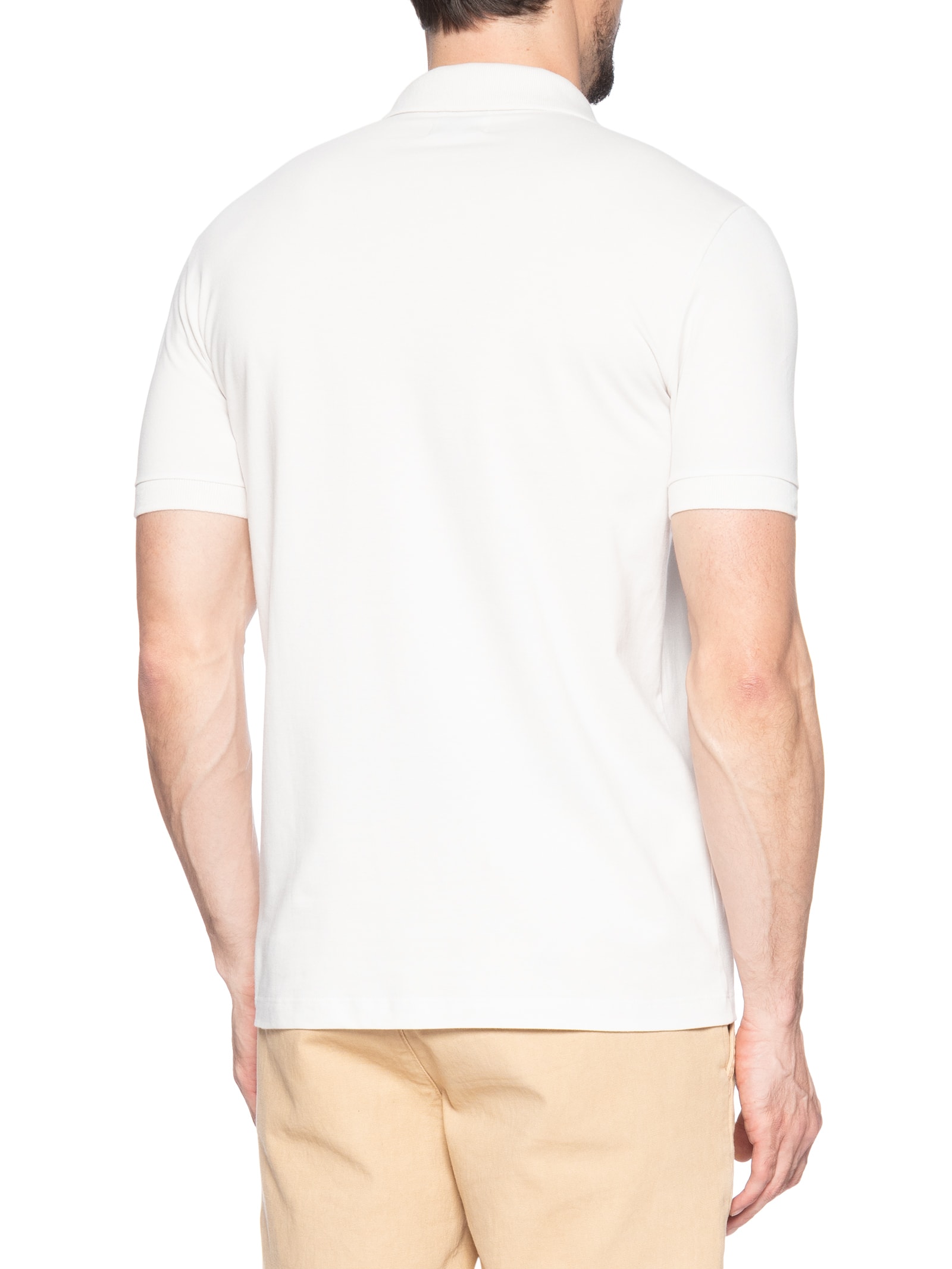 Polo Masculina Manga Curta Piquet Rico Branco Reserva