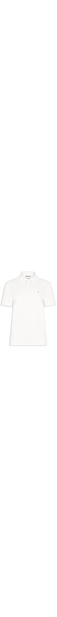 Polo Masculina Manga Curta Piquet Rico - Off White
