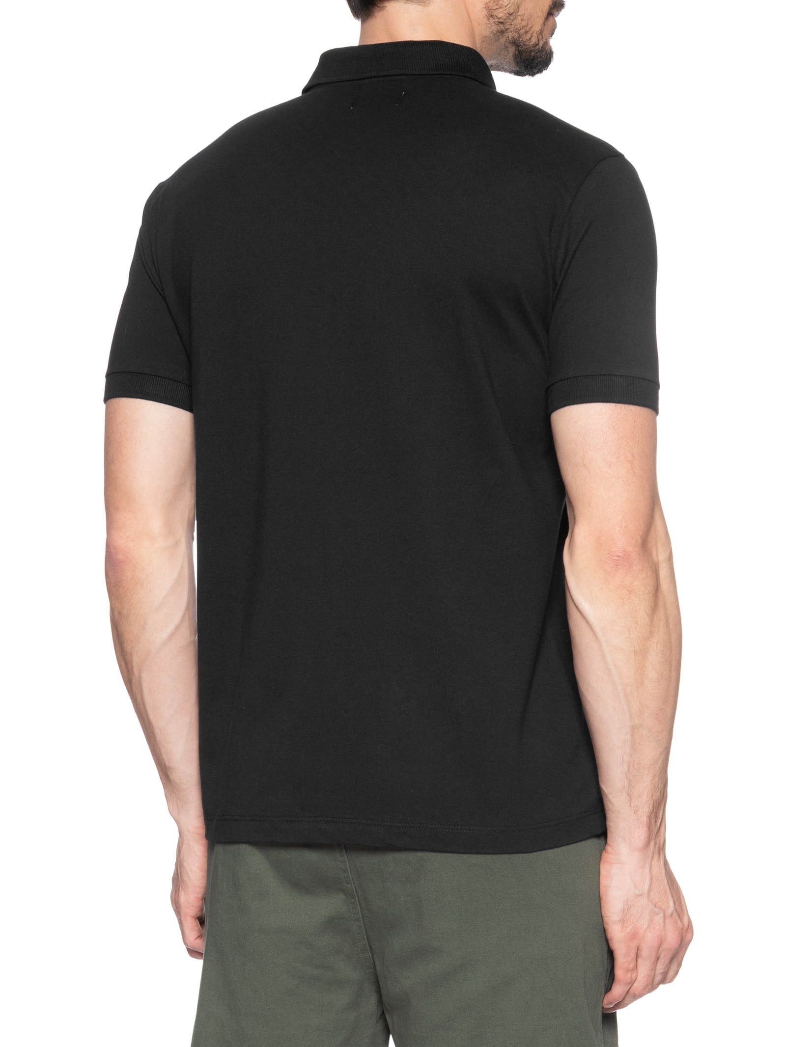 Polo Masculina Manga Curta Piquet Rico Preto Reserva