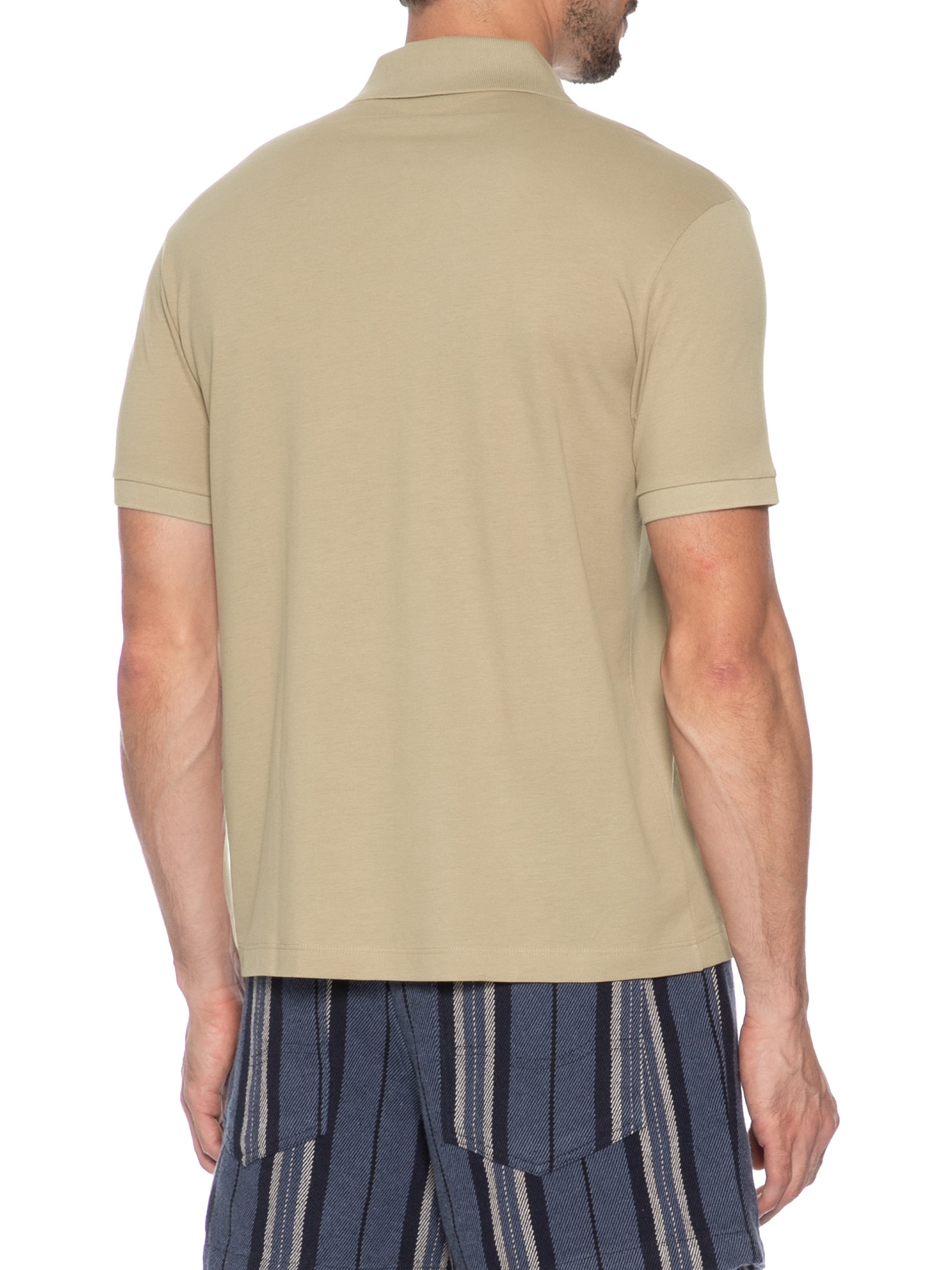 Polo Masculina Manga Curta Piquet Soft Touch Bege Osklen
