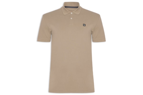 Polo Masculina Manga Curta Premium - Bege