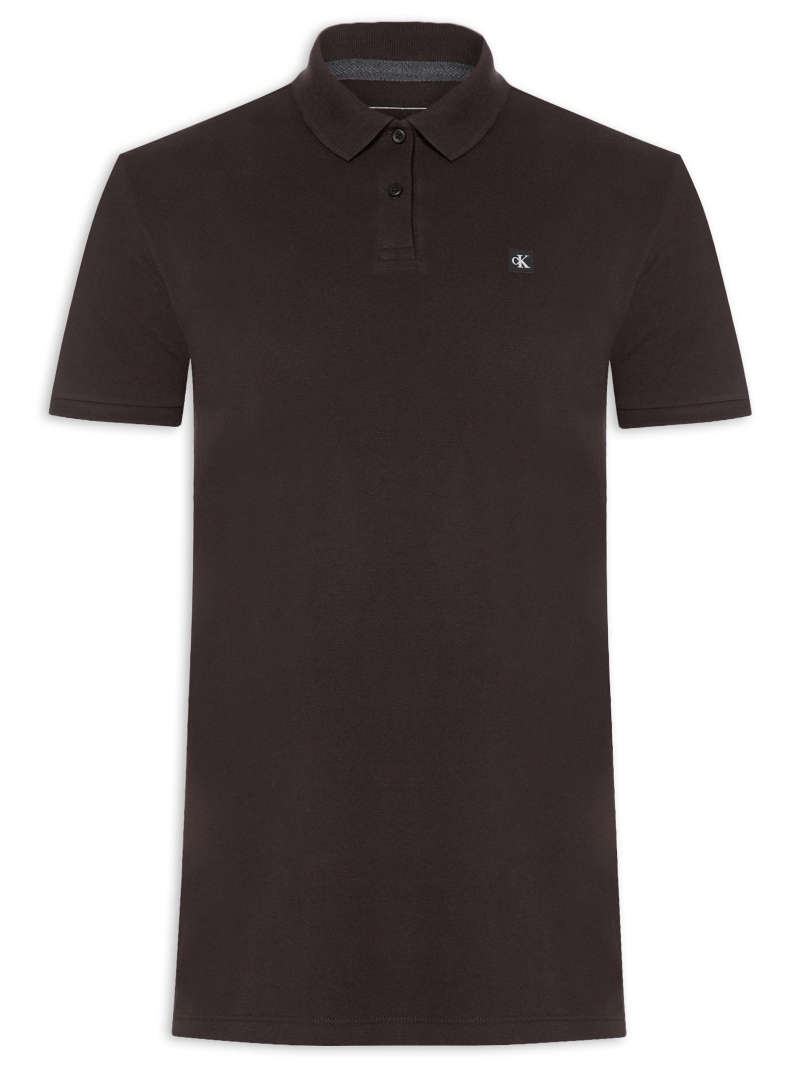 Polo Masculina Manga Curta Premium Marrom Calvin Klein Jeans
