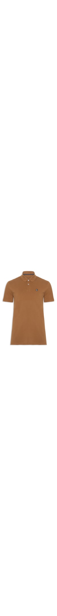 Polo Masculina Manga Curta Premium - Marrom
