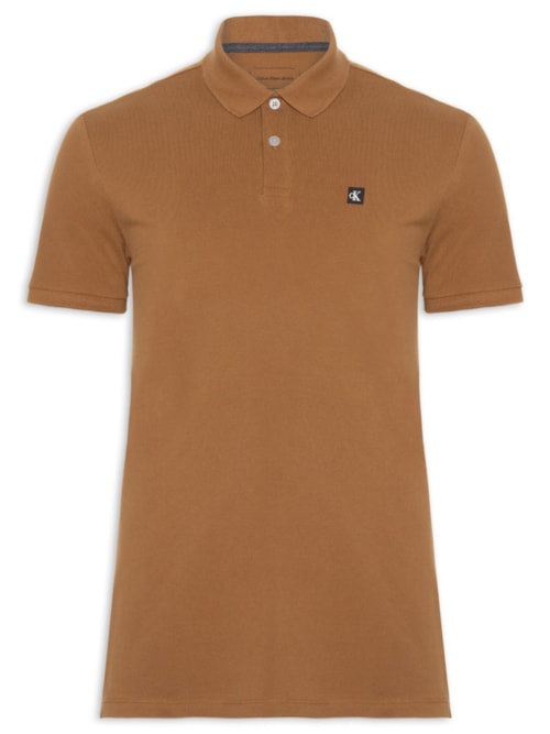 Polo Masculina Manga Curta Premium – Marrom