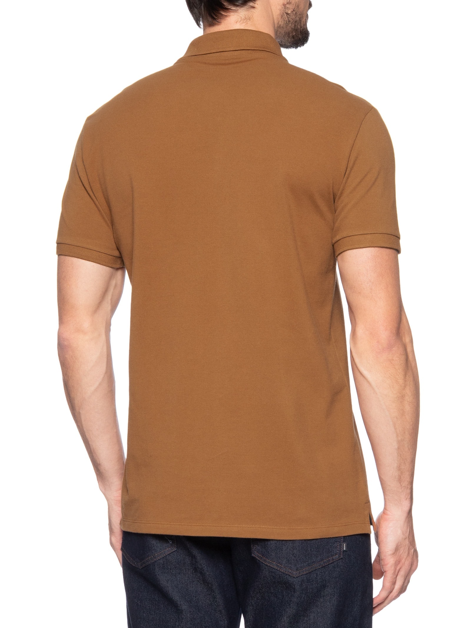 Polo Masculina Manga Curta Premium Marrom Calvin Klein Jeans