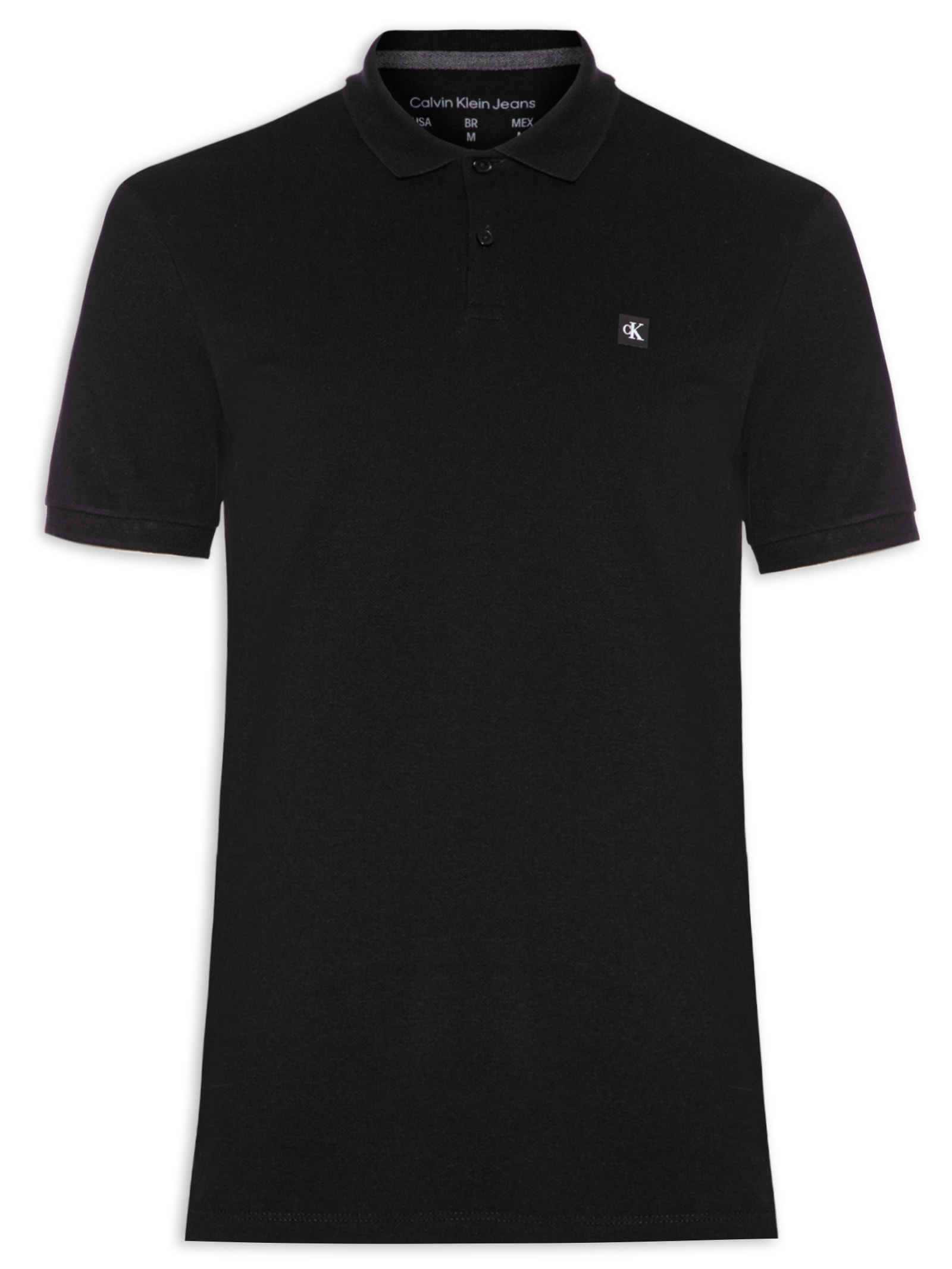 Polo Masculina Manga Curta Premium Preto  Calvin Klein Jeans