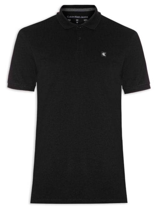 Polo Masculina Manga Curta Premium – Preto