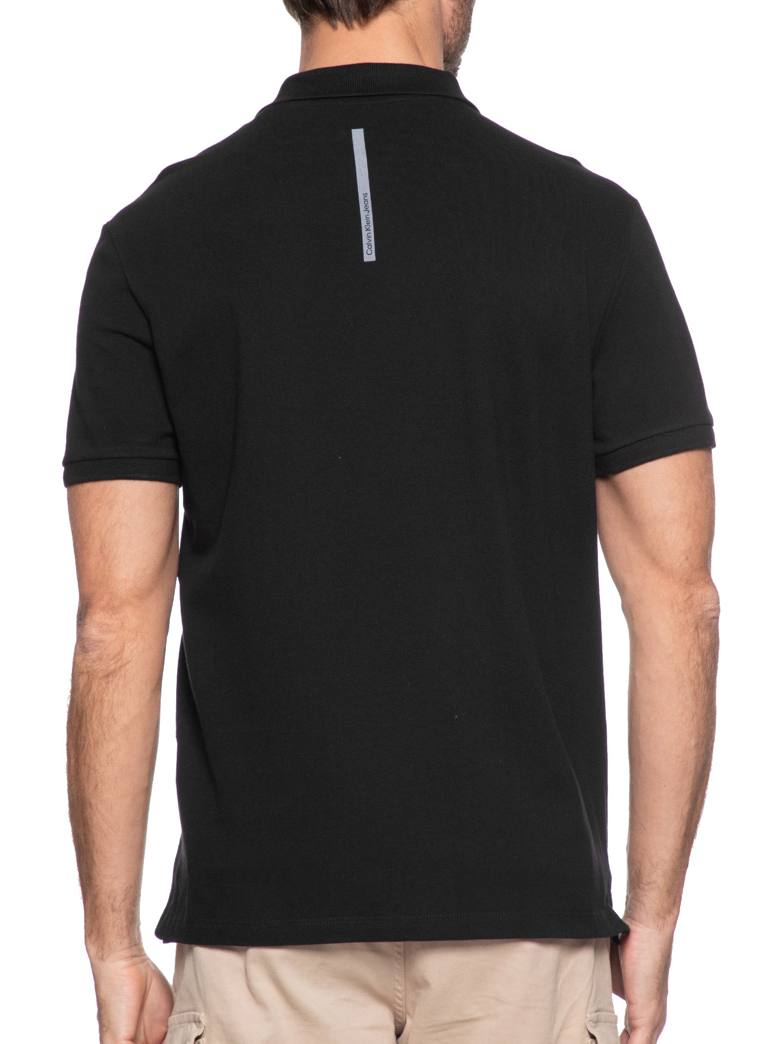 Polo Masculina Manga Curta Premium Preto  Calvin Klein Jeans