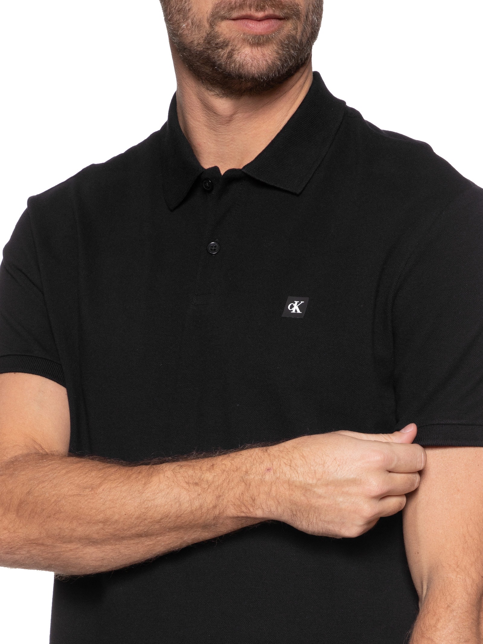 Polo Masculina Manga Curta Premium Preto  Calvin Klein Jeans
