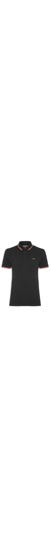 Polo Masculina Manga Curta - Preto