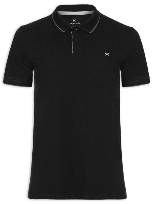 Polo Masculina Manga Curta - Preto