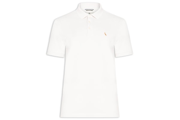 Polo Masculina Manga Curta Regular Essence - Off White