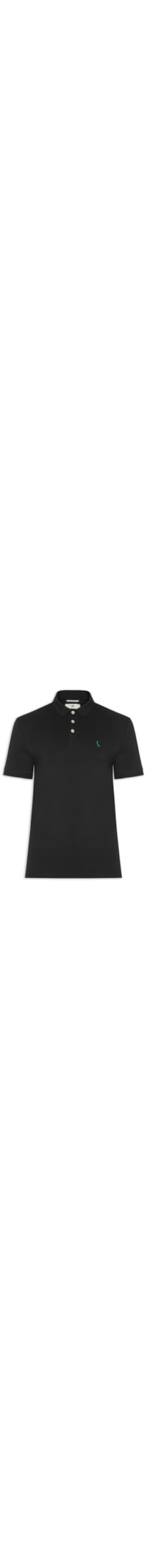 Polo Masculina Manga Curta Regular Essence - Preto