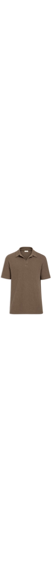 Polo Masculina Manga Curta Rustic Knit – Marrom – Osklen