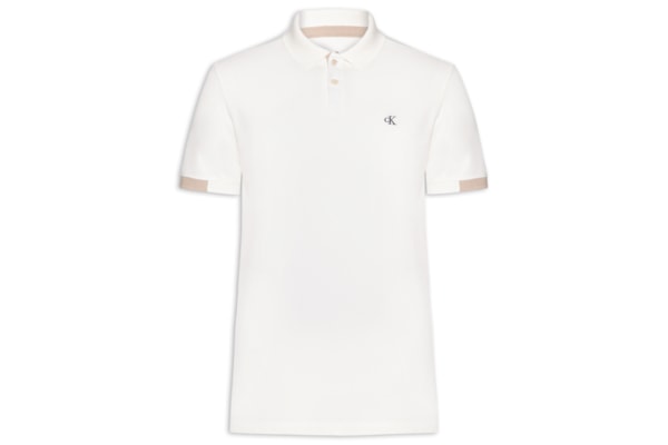 Polo Masculina Manga Curta Slim Sport - Branco