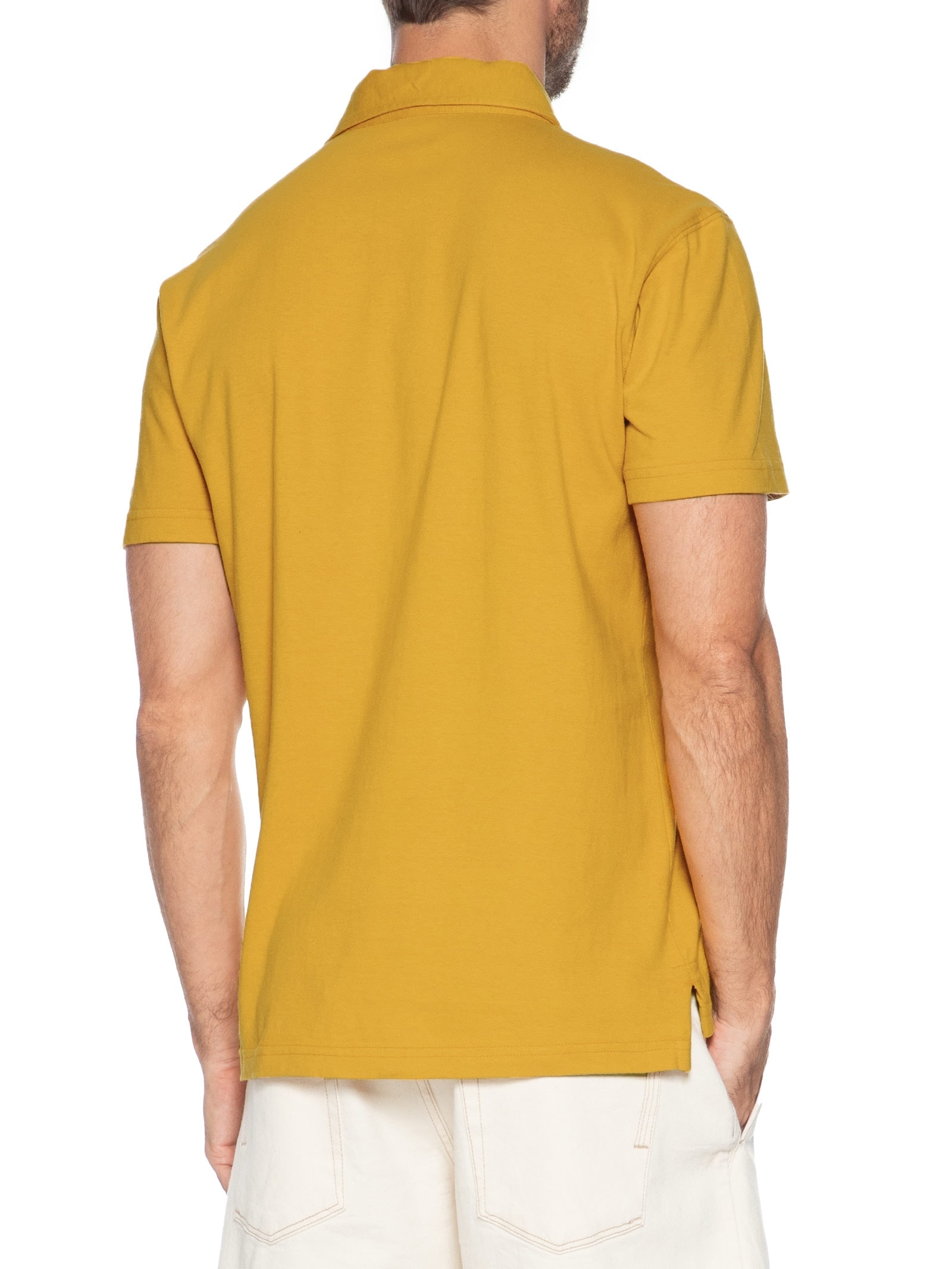 Polo Masculina Manga Curta Stone Colors  Amarelo Osklen