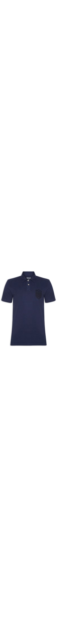 Pólo Masculina Manga Curta Stone Colors - Azul