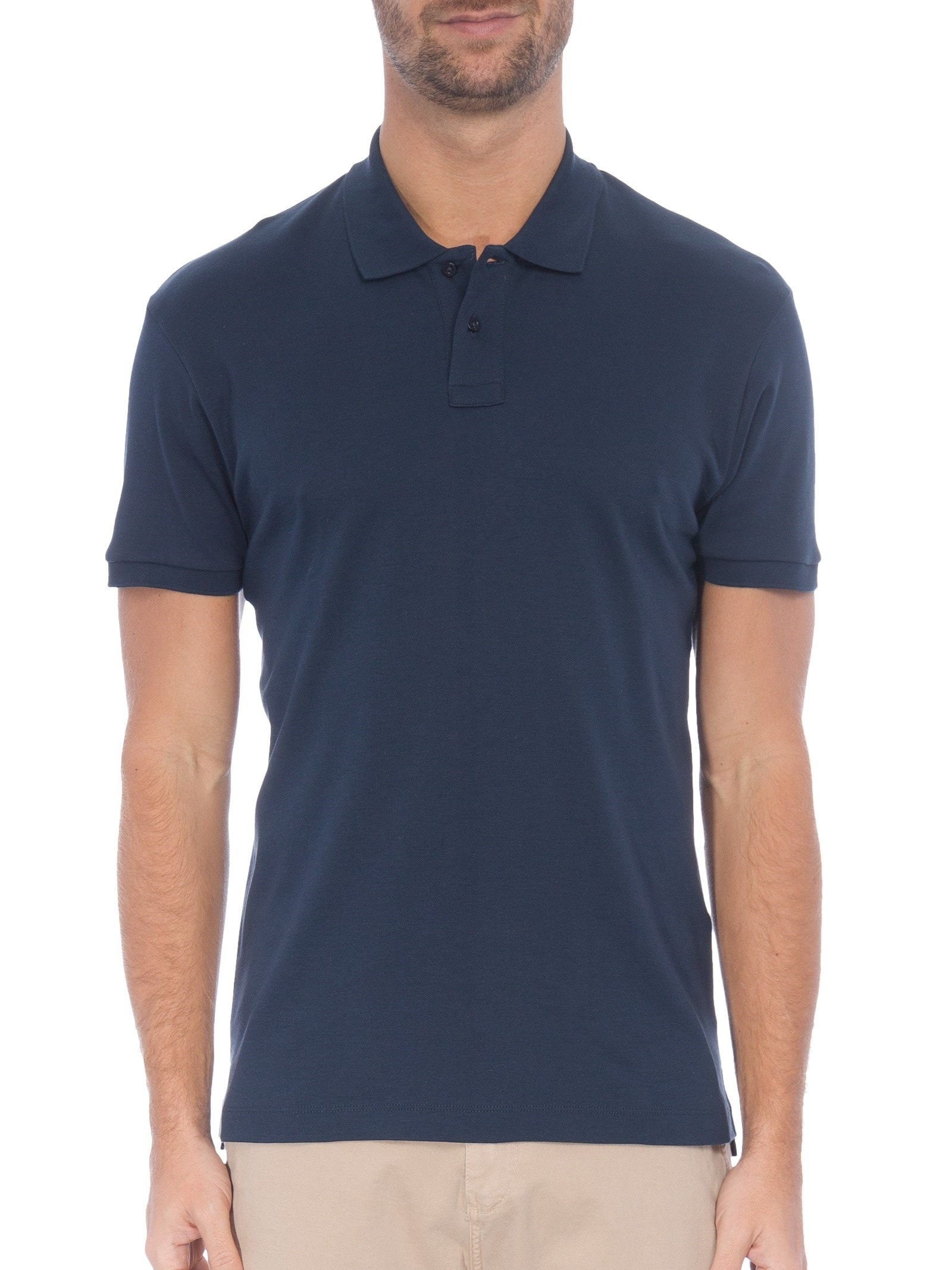 Polo Masculina Manga Curta Supersoft- Azul Osklen