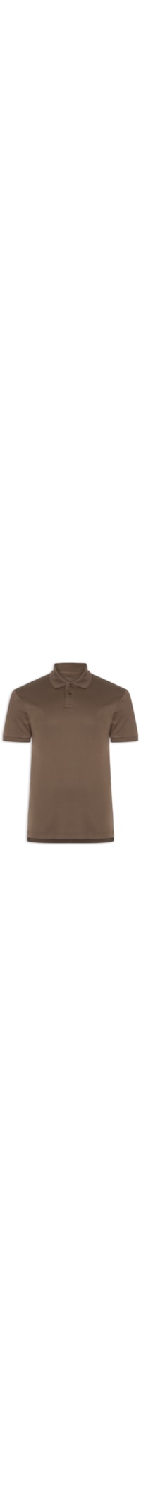 Polo Masculina Manga Curta Supersoft - Marrom