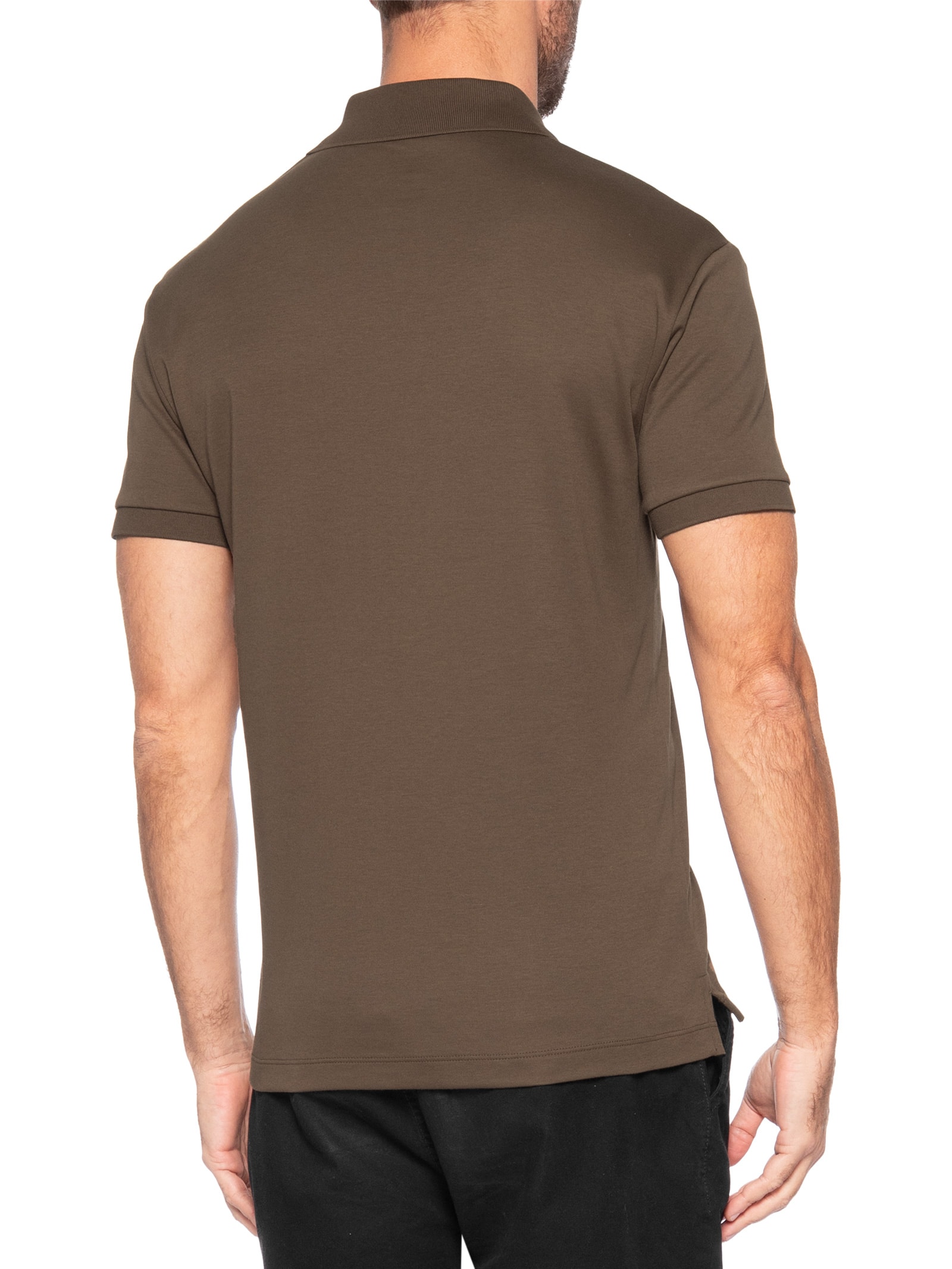 Polo Masculina Manga Curta Supersoft Marrom Osklen