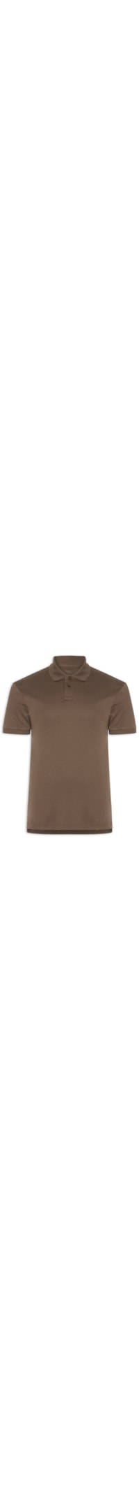 Polo Masculina Manga Curta Supersoft - Marrom