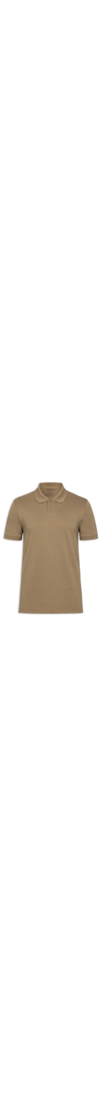 Polo Masculina Manga Curta Supersoft - Marrom