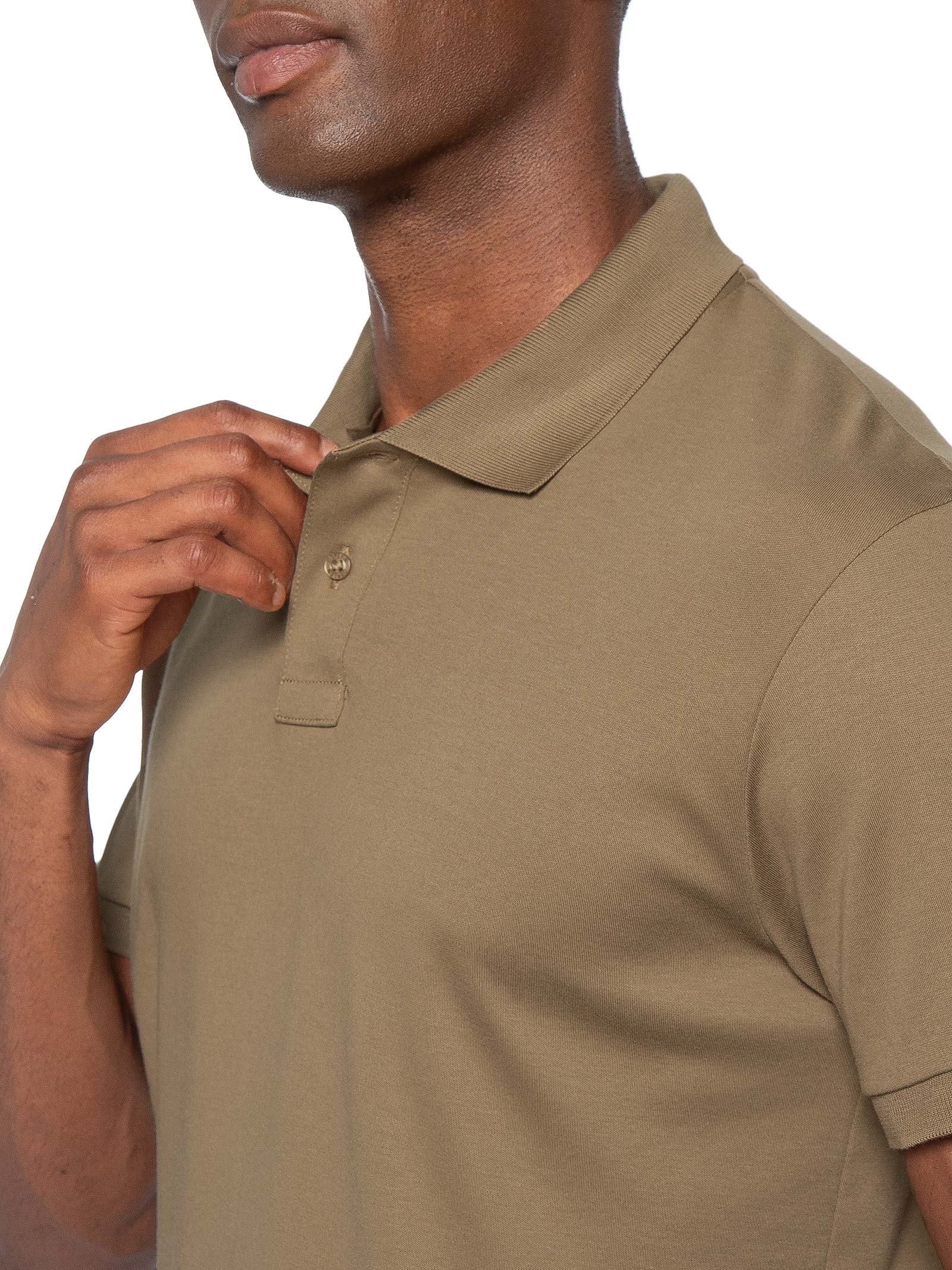 Polo Masculina Manga Curta Supersoft Marrom Osklen
