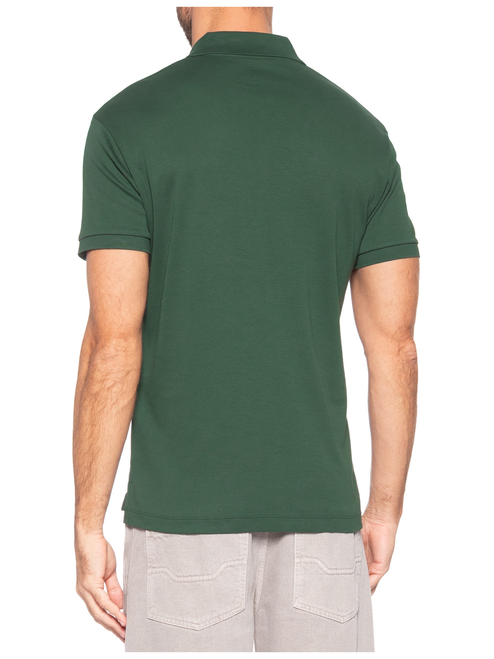 Polo Masculina Manga Curta Supersoft Verde Osklen