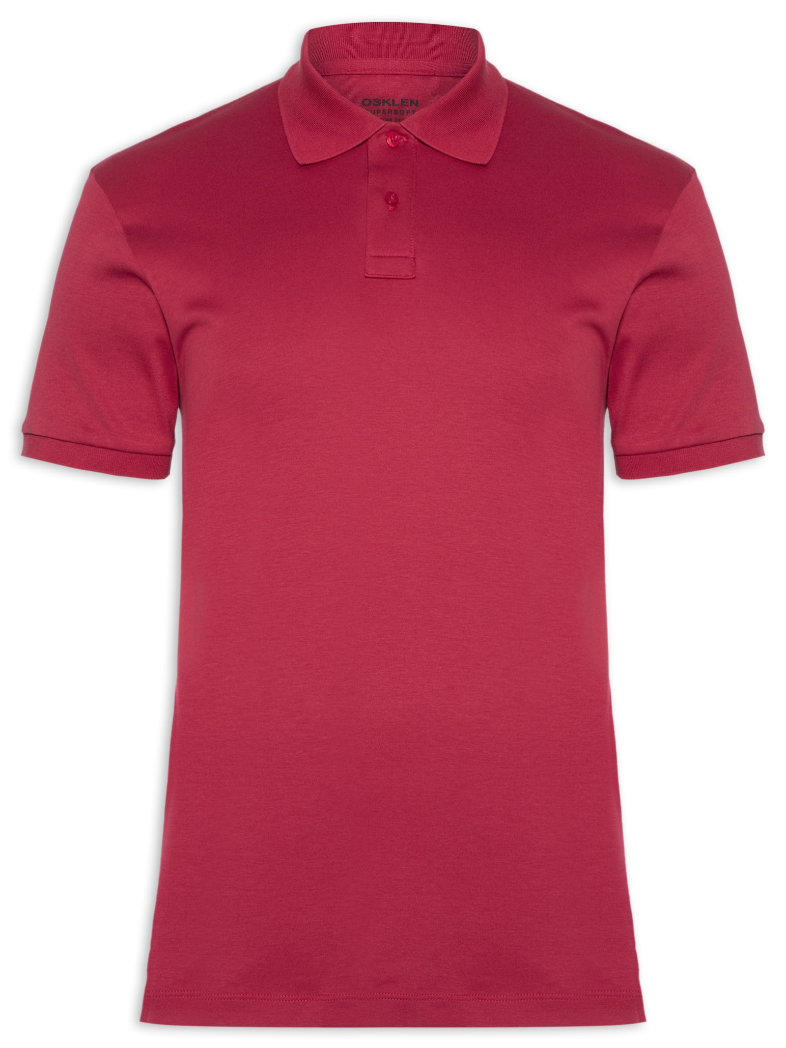 Polo Masculina Manga Curta Supersoft Vermelho Osklen