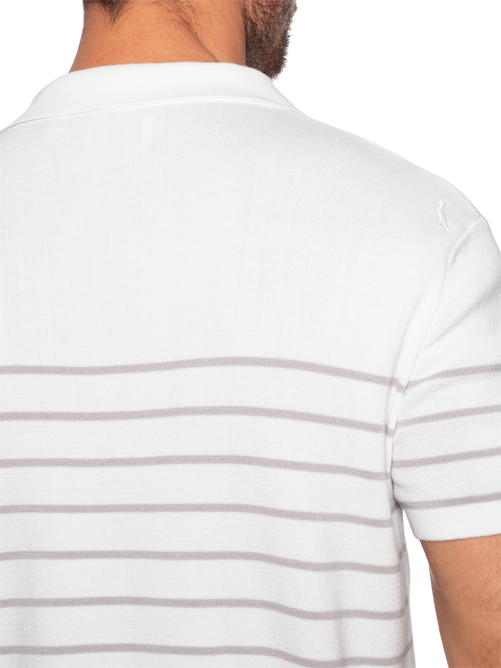 Polo Masculina Manga Curta Tricot Navy Branco Reserva