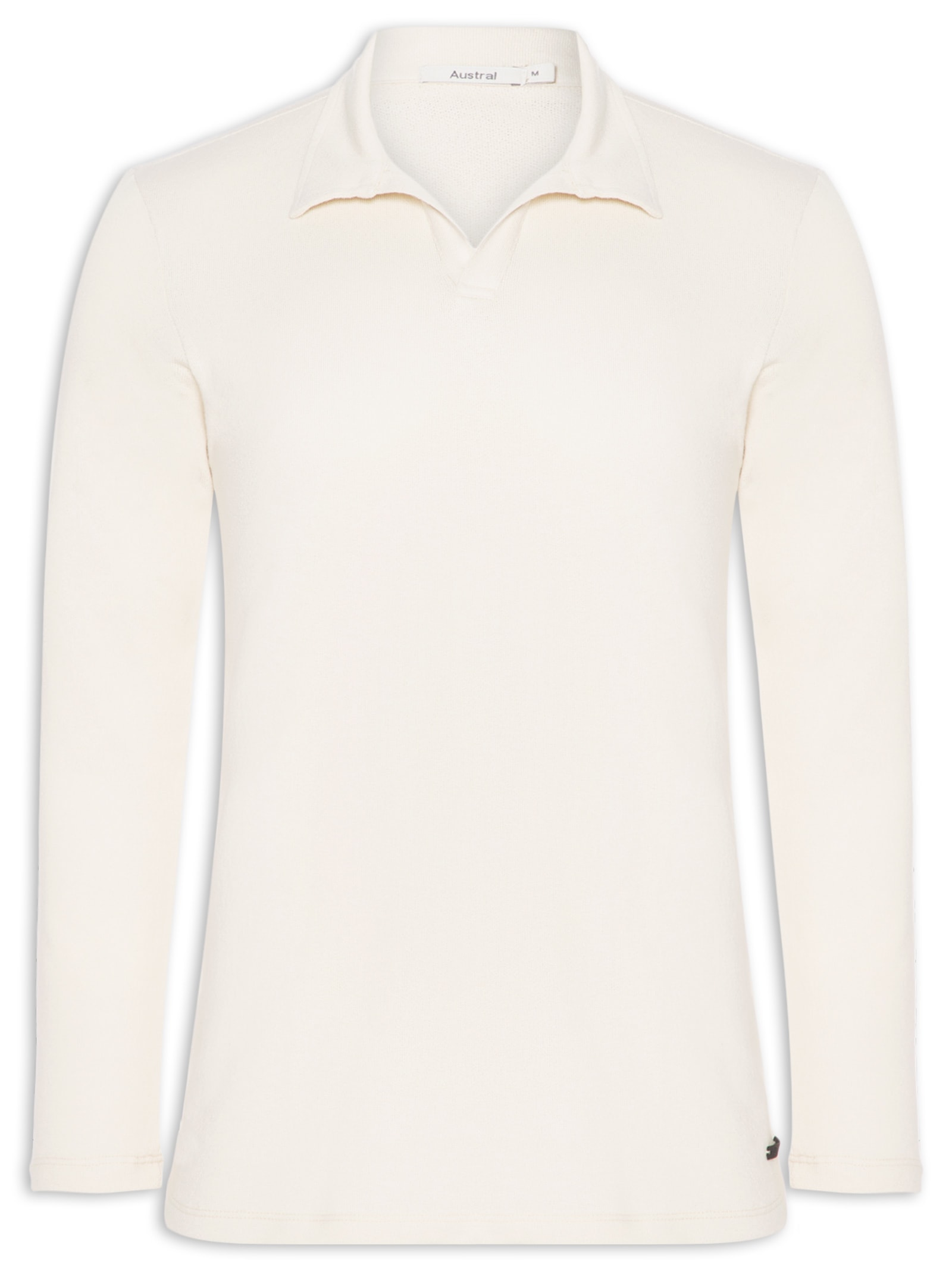 Polo Masculina Manga Longa Milford Branco Austral