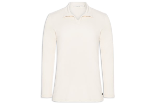 Polo Masculina Manga Longa Milford - Branco